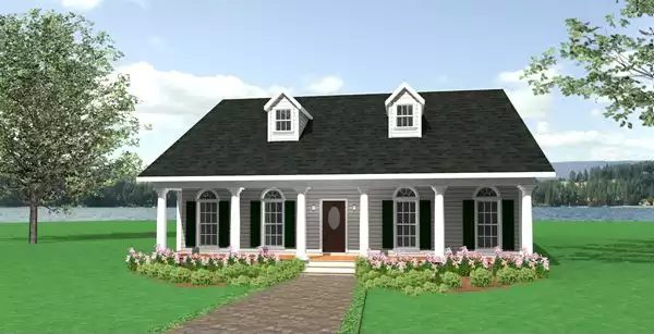 image of single story country house plan 5666